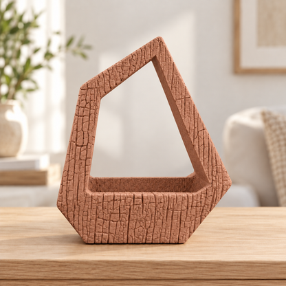 Vaso Obsidiana — Marrom Terracota — sem planta