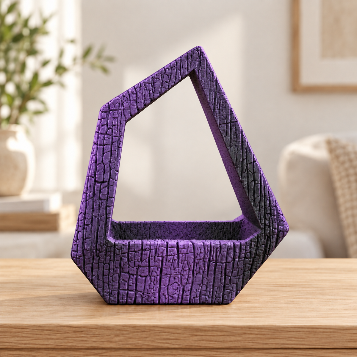 Vaso Obsidiana — Preto e Roxo — sem planta