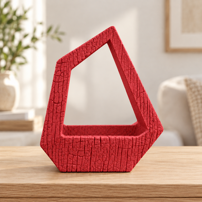 Vaso Obsidiana — Vermelho — sem planta