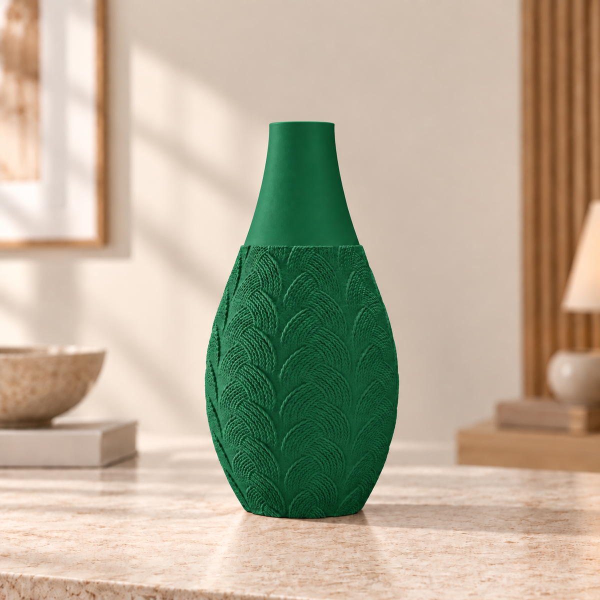 Vaso Trama Botânica na cor Holly Green, produto completo