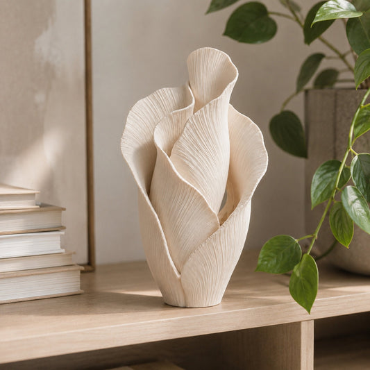 Veil Petal — Bege — Escultura decorativa