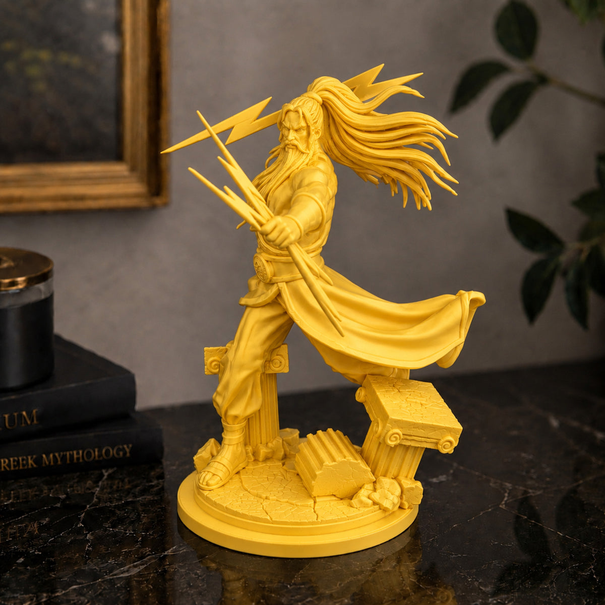 Estátua Zeus - Amarelo