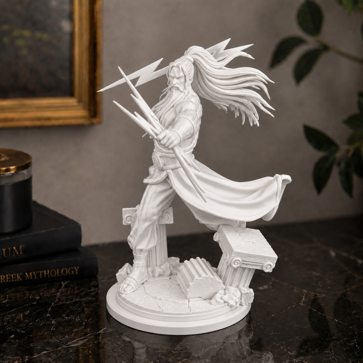 Estátua Zeus - Branco
