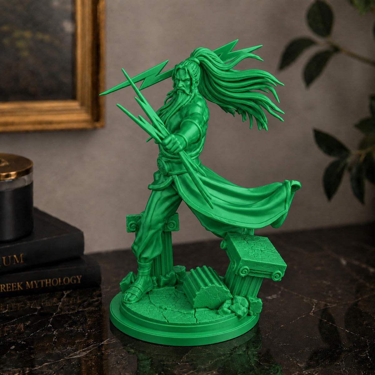 Estátua Zeus - Verde